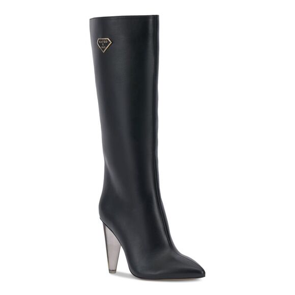INC Shoes - INC Womens Black Arch Support Charlotte Pointed Toe Stiletto Zip-Up Boots 9.5 M